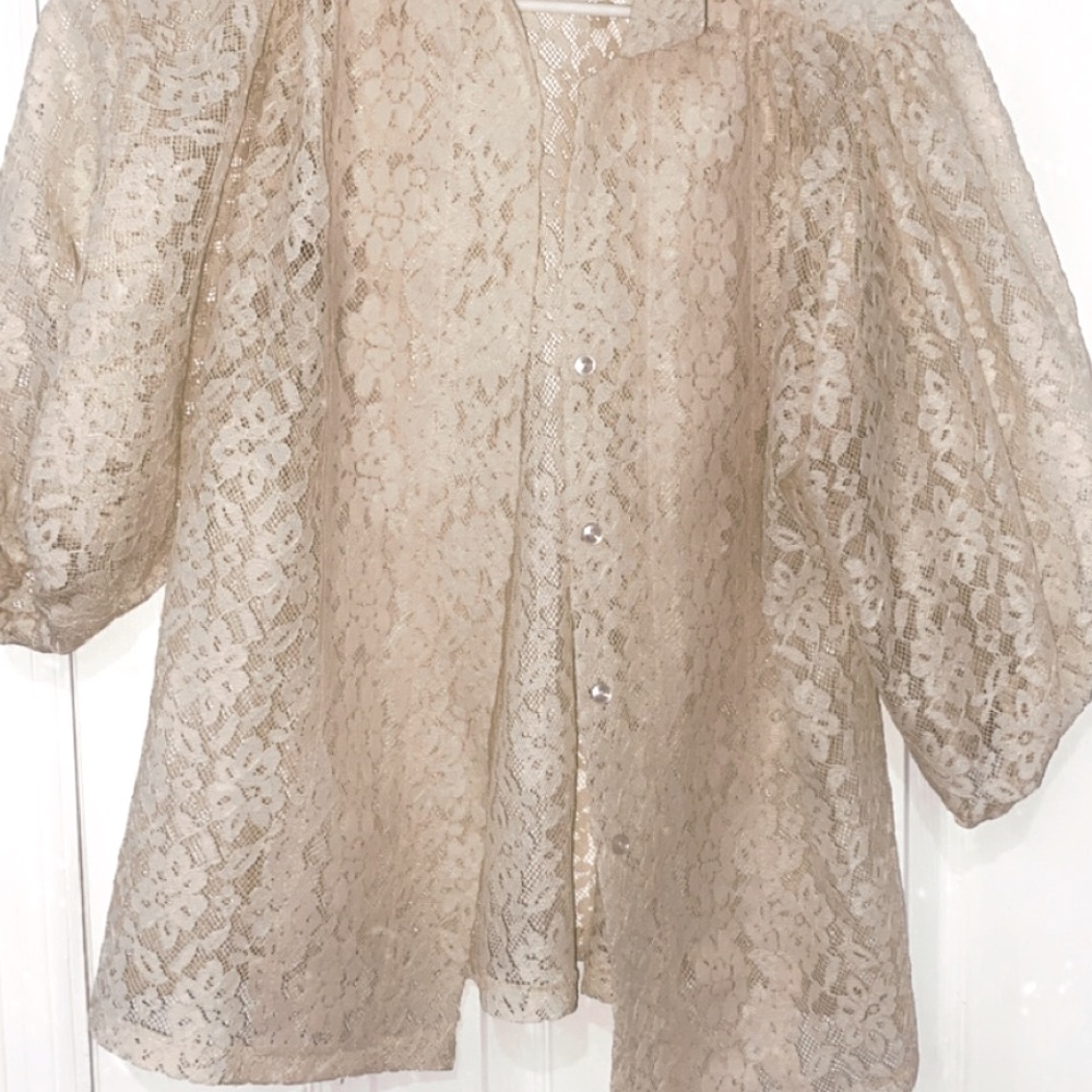 Cream lace blouse